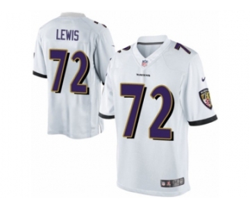 Men's Nike Baltimore Ravens #72 Alex Lewis Limited White NFL Jersey