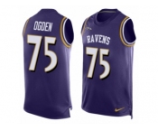 Men's Nike Baltimore Ravens #75 Jonathan Ogden Limited Purple Player Name & Number Tank Top NFL Jersey