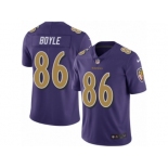 Men's Nike Baltimore Ravens #86 Nick Boyle Limited Purple Rush NFL Jersey