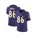 Men's Nike Baltimore Ravens #86 Nick Boyle Vapor Untouchable Limited Purple Team Color NFL Jersey