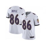 Men's Nike Baltimore Ravens #86 Nick Boyle Vapor Untouchable Limited White NFL Jersey