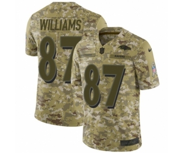 Men's Nike Baltimore Ravens #87 Maxx Williams Limited Camo 2018 Salute to Service NFL Jersey