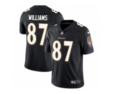 Men's Nike Baltimore Ravens #87 Maxx Williams Vapor Untouchable Limited Black Alternate NFL Jersey