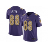 Men's Nike Baltimore Ravens #88 Dennis Pitta Limited Purple Rush NFL Jersey