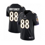 Men's Nike Baltimore Ravens #88 Ty Montgomery Black Alternate Vapor Untouchable Limited Player NFL Jersey