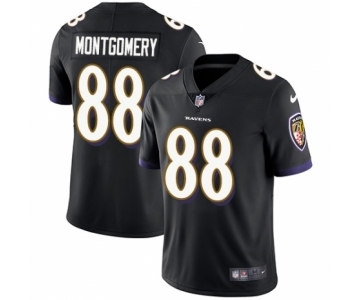 Men's Nike Baltimore Ravens #88 Ty Montgomery Black Alternate Vapor Untouchable Limited Player NFL Jersey