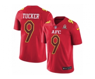 Men's Nike Baltimore Ravens #9 Justin Tucker Limited Red 2017 Pro Bowl NFL Jersey