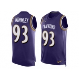 Men's Nike Baltimore Ravens #93 Chris Wormley Elite Purple Player Name & Number Tank Top NFL Jersey