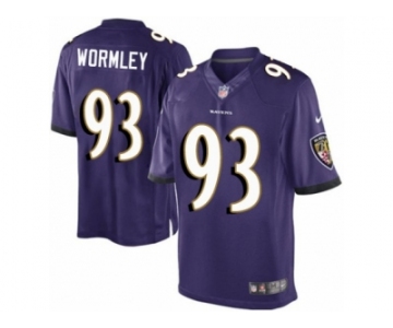 Men's Nike Baltimore Ravens #93 Chris Wormley Limited Purple Team Color NFL Jersey