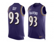 Men's Nike Baltimore Ravens #93 Lawrence Guy Limited Purple Player Name & Number Tank Top NFL Jersey