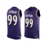 Men's Nike Baltimore Ravens #99 Timmy Jernigan Limited Purple Player Name & Number Tank Top NFL Jersey