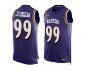 Men's Nike Baltimore Ravens #99 Timmy Jernigan Limited Purple Player Name & Number Tank Top NFL Jersey