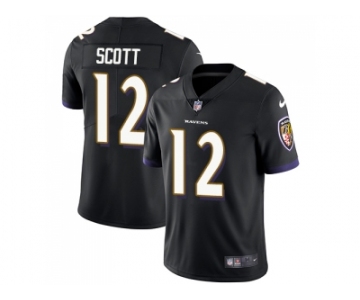 Nike Baltimore Ravens #12 Jaleel Scott Black Alternate Men Stitched NFL Vapor Untouchable Limited Jersey