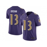 Nike Baltimore Ravens #13 John Brown Purple Men Stitched NFL Limited Rush Jersey