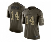 Nike Baltimore Ravens #14 Marlon Brown Green Salute to Service Jerseys(Limited)