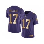 Nike Baltimore Ravens #17 Mike Wallace Purple Men's Stitched NFL Limited Gold Rush Jersey