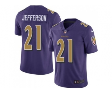 Nike Baltimore Ravens #21 Tony Jefferson Purple Men's Stitched NFL Limited Rush Jersey