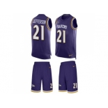 Nike Baltimore Ravens #21 Tony Jefferson Purple Team Color Men's Stitched NFL Limited Tank Top Suit Jersey