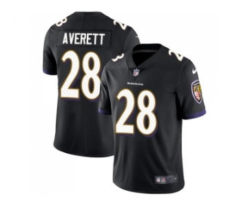 Nike Baltimore Ravens #28 Anthony Averett Black Alternate Men Stitched NFL Vapor Untouchable Limited Jersey