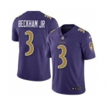 Nike Baltimore Ravens #3 Odell Beckham Jr Purple Color Rush Limited Jersey