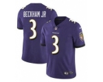 Nike Baltimore Ravens #3 Odell Beckham Jr Purple Vapor Untouchable Limited Jersey