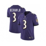 Nike Baltimore Ravens #3 Odell Beckham Jr Purple Vapor Untouchable Limited Jersey