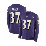 Nike Baltimore Ravens #37 Javorius Allen Limited Purple Therma Long Sleeve NFL Jersey