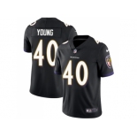 Nike Baltimore Ravens #40 Kenny Young Black Alternate Men Stitched NFL Vapor Untouchable Limited Jersey