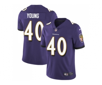 Nike Baltimore Ravens #40 Kenny Young Purple Team Color Men Stitched NFL Vapor Untouchable Limited Jersey