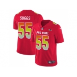 Nike Baltimore Ravens #55 Terrell Suggs Red Men Stitched NFL Limited AFC 2018 Pro Bowl Jersey