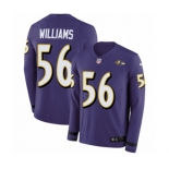 Nike Baltimore Ravens #56 Tim Williams Limited Purple Therma Long Sleeve NFL Jersey