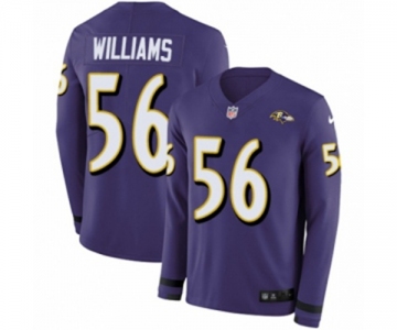 Nike Baltimore Ravens #56 Tim Williams Limited Purple Therma Long Sleeve NFL Jersey