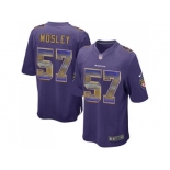 Nike Baltimore Ravens #57 C.J. Mosley Purple Team Color Men's Stitched NFL Limited Strobe Jersey