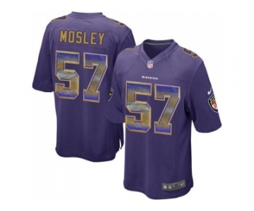 Nike Baltimore Ravens #57 C.J. Mosley Purple Team Color Men's Stitched NFL Limited Strobe Jersey