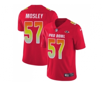 Nike Baltimore Ravens #57 C.J. Mosley Red Men Stitched NFL Limited AFC 2018 Pro Bowl Jersey