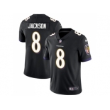 Nike Baltimore Ravens #8 Lamar Jackson Black Alternate Men Stitched NFL Vapor Untouchable Limited Jersey