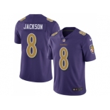 Nike Baltimore Ravens #8 Lamar Jackson Purple Men Stitched NFL Limited Rush Jersey