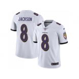 Nike Baltimore Ravens #8 Lamar Jackson White Men Stitched NFL Vapor Untouchable Limited Jersey