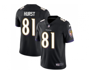 Nike Baltimore Ravens #81 Hayden Hurst Black Alternate Men Stitched NFL Vapor Untouchable Limited Jersey