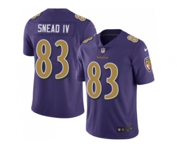 Nike Baltimore Ravens #83 Willie Snead IV Purple Men Stitched NFL Limited Rush Jersey