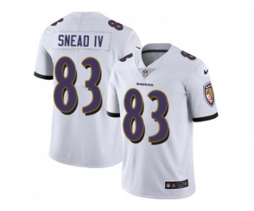 Nike Baltimore Ravens #83 Willie Snead IV White Men Stitched NFL Vapor Untouchable Limited Jersey