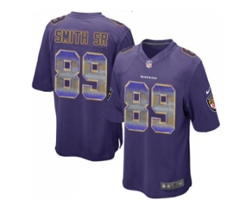 Nike Baltimore Ravens #89 Steve Smith Sr Purple Team Color Men's Stitched NFL Limited Strobe Jersey