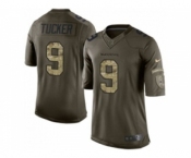 Nike Baltimore Ravens #9 Justin Tucker Green Salute to Service Jerseys(Limited)