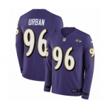 Nike Baltimore Ravens #96 Brent Urban Limited Purple Therma Long Sleeve NFL Jersey