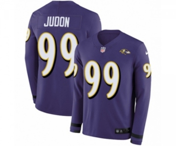 Nike Baltimore Ravens #99 Matt Judon Limited Purple Therma Long Sleeve NFL Jersey