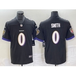 Nike Ravens #0 Smith Black Team Color Men's Stitched NFL Vapor Untouchable Limited Jersey