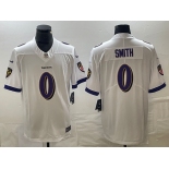 Nike Ravens #0 Smith White Team Color Men's Stitched NFL Vapor Untouchable Limited Jersey