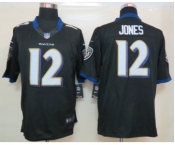 nike nfl jerseys baltimore ravens #12 jones black[nike limited]