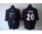 nike nfl jerseys baltimore ravens #20 reed black[helmet tri-blend limited]