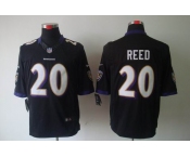 nike nfl jerseys baltimore ravens #20 reed black[nike limited]